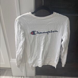 Champion Classic White Crewneck(Ships from OR)
